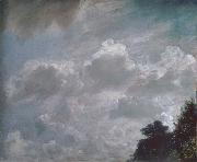 John Constable Cloud study,Hampstead,trees at ringt 11September 1821 oil painting